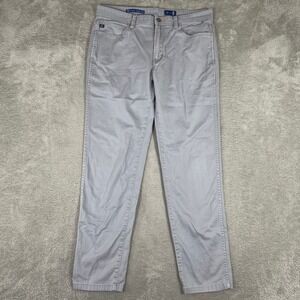 Stitch's Britches Chino Pants Mens 33x32 Gray Slim Straight Casual Golf
